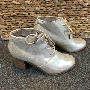 Toms Silver Ankle Boots
